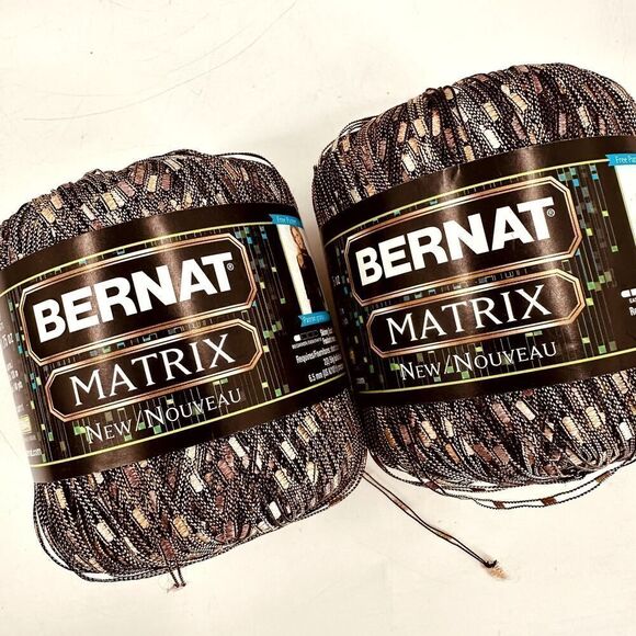 Bernat Matrix Ladder Ribbon Yarn NATURAL NETWORK Pale Pink Gold (2) Balls - Picture 1 of 8